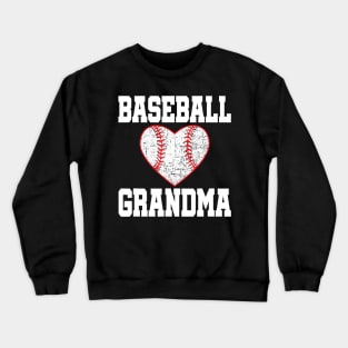 Vintage Baseball Grandma Funny Gift Crewneck Sweatshirt